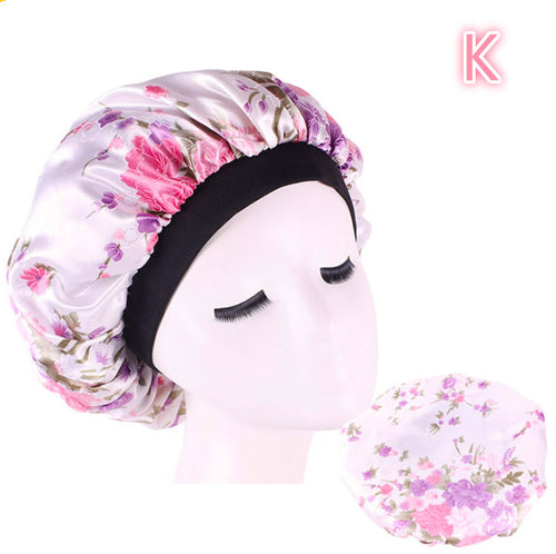 Bonnet de nuit en satin rose – Maison Cocon