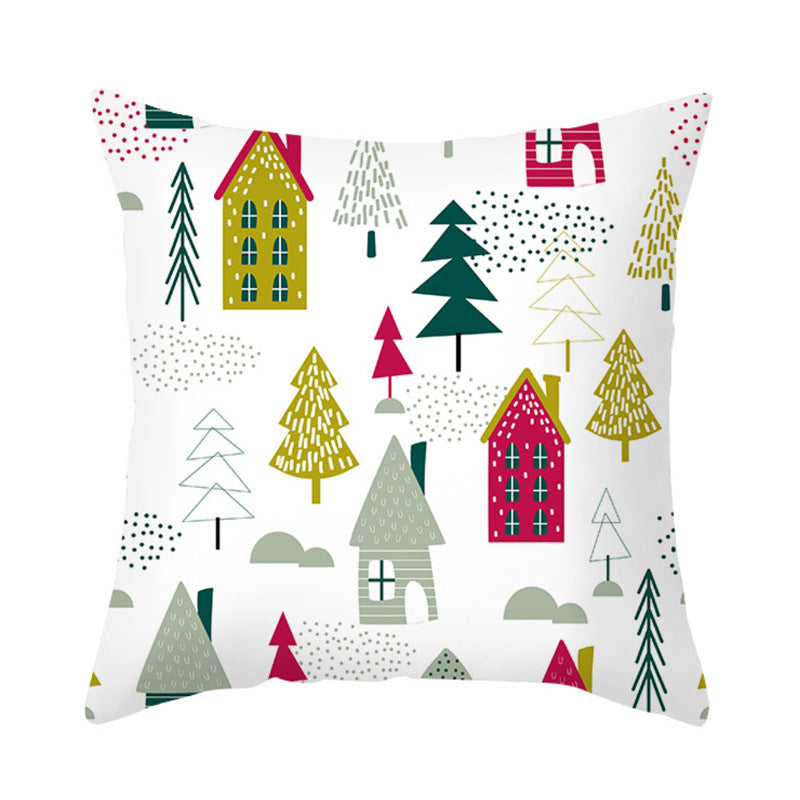 Housse de coussin de Noël village de Noël – Maison Cocon