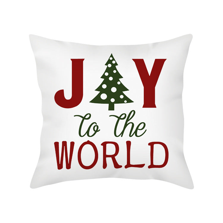 Housse de coussin de Noël Joy to the World – Maison Cocon