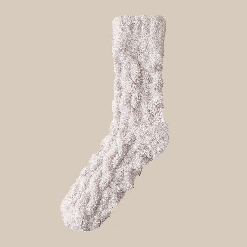 Chaussettes polaires doudou beige – Maison Cocon
