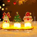 Veilleuses de Noël trio cloche, Père Noël et sapin – Maison Cocon